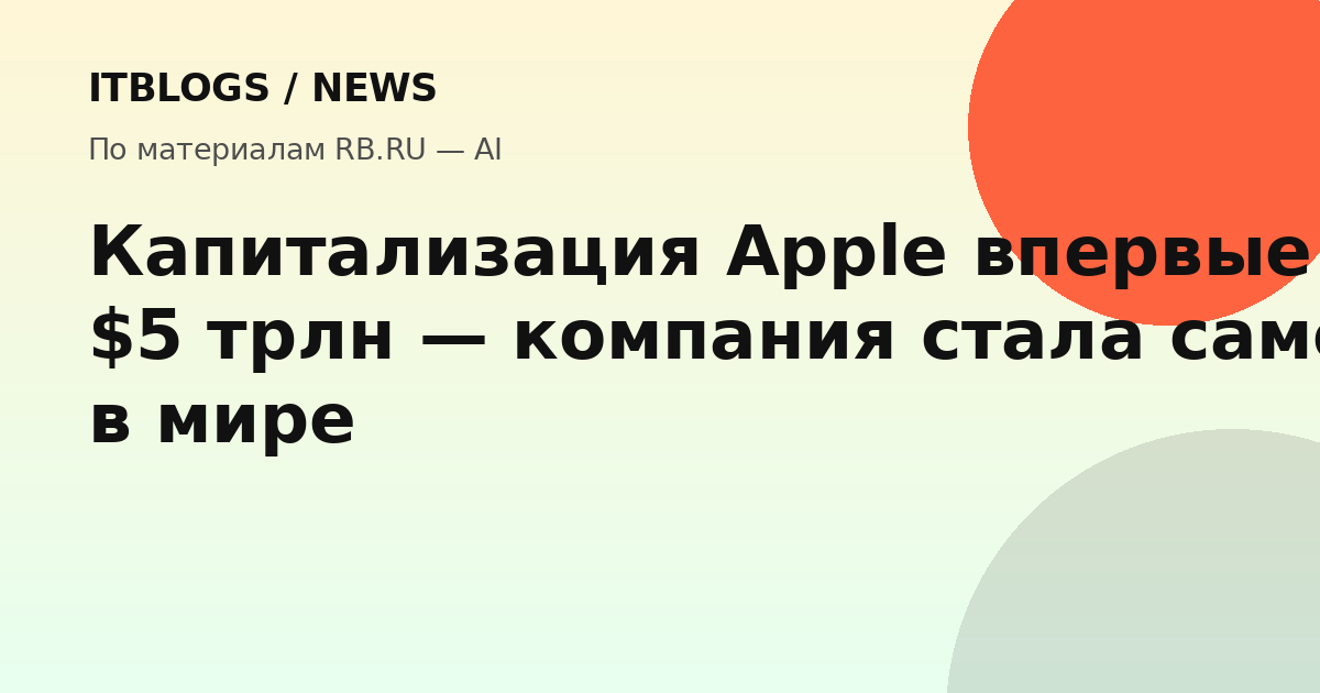 Логотип Apple на фоне графика роста капитализации
