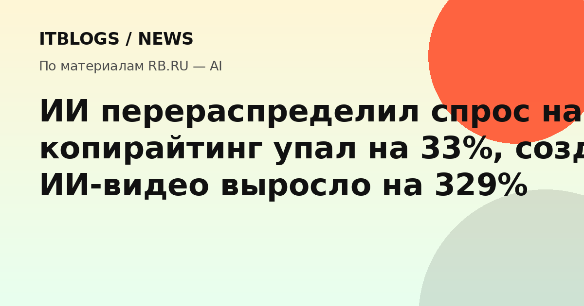 График изменения спроса на фриланс-услуги под влиянием ИИ