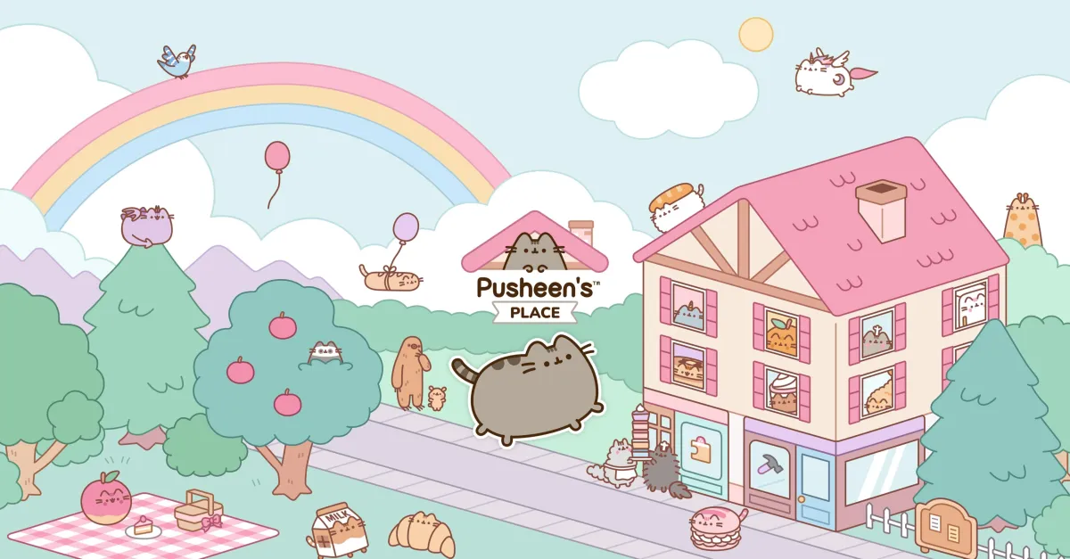 Кадр из игры Pusheen's Place с котом Pusheen, которая выйдет эксклюзивно на Apple Arcade 1 октября
