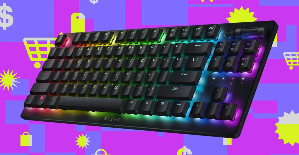 Беспроводная компактная игровая клавиатура Razer DeathStalker V2 Pro TKL со скидкой в Woot