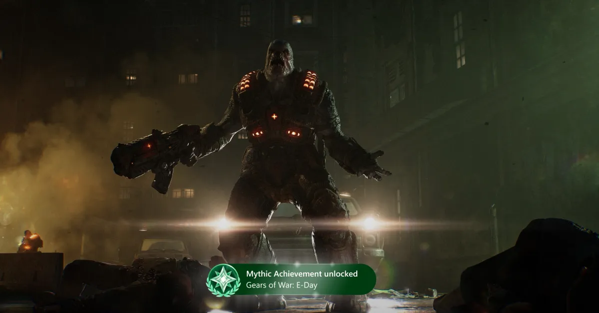 Интерфейс Xbox с прогрессом до Mythic Achievement в списке достижений игры